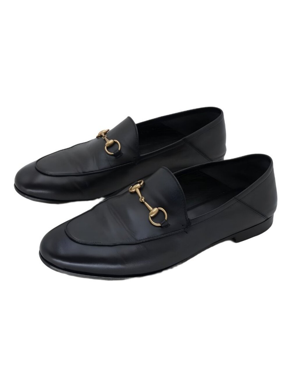 Gucci Womens's Brixton Leather Loafers Black Sz US 11.5M EU 41.5 - Picture 2 of 6